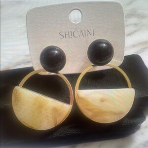Gold and Black Earrings